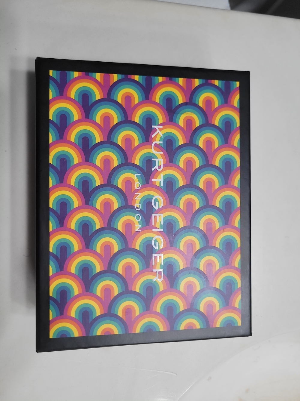 Kurt Geiger Bright Rainbow Repeat Wall Art - Multicolor Pattern